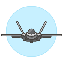 Aircraft Fighter 2 Illustration from UX Colors Set
