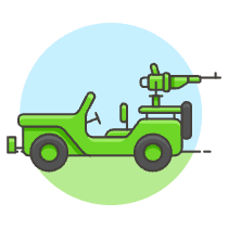 Armed Jeep Illustration from UX Colors Set