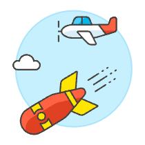 Bomber Bombing Illustration from UX Colors Set