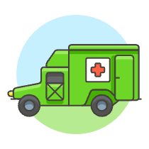 Medic Truck Illustration from UX Colors Set