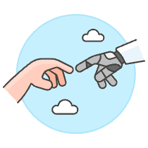 Human Ai Connection 1 Illustration from UX Colors Set