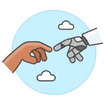 Human Ai Connection 2 Illustration from UX Colors Set