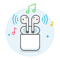 Airpod Bluetooth 4 Illustration from UX Colors Set