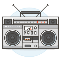 Boombox 3 Illustration from UX Colors Set