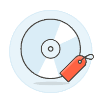 Cd Tag Illustration from UX Colors Set