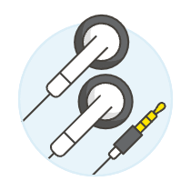 Headphones 2 Illustration from UX Colors Set