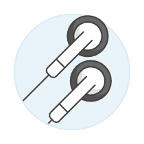 Headphones 5 Illustration from UX Colors Set