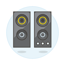 Audio Speakers 1 Illustration from UX Colors Set