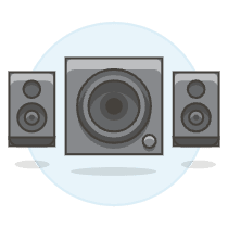 Audio Speakers 2 Illustration from UX Colors Set
