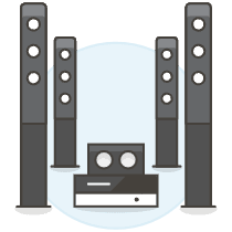 Home Theater Illustration from UX Colors Set