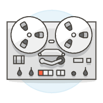 Music Player Reel Illustration from UX Colors Set