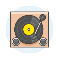 Vinyl Players 3 Illustration from UX Colors Set