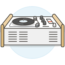 Vinyl Players 5 Illustration from UX Colors Set