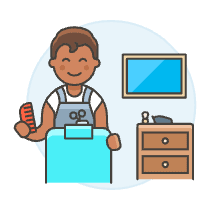 Hairstlye Barber 2 Illustration from UX Colors Set