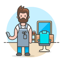 Hairstlye Barber 7 Illustration from UX Colors Set