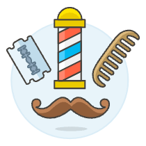 Hairstlye Barber Shop Illustration from UX Colors Set