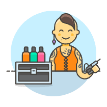 Tattooist 6 Illustration from UX Colors Set