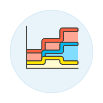 Area Chart Illustration from UX Colors Set