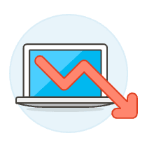 Decreasing Laptop Illustration from UX Colors Set