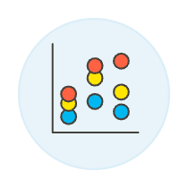 Dot Chart Illustration from UX Colors Set