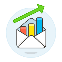 Increasing Envelope Chart Illustration from UX Colors Set
