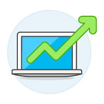 Increasing Laptop Illustration from UX Colors Set