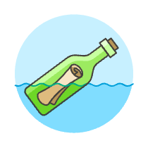 Bottled Letter Illustration from UX Colors Set