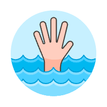 Drowning Hand 1 Illustration from UX Colors Set