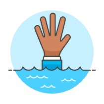 Drowning Hand 2 2 Illustration from UX Colors Set