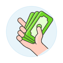 Hand Money 1 Illustration from UX Colors Set