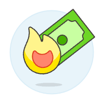 Burning Money 1 Illustration from UX Colors Set