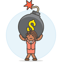 Carry Debt Bomb 5 Illustration from UX Colors Set