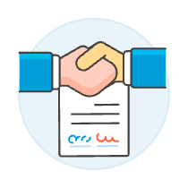 Contract Handshake 1 Illustration from UX Colors Set