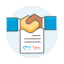 Contract Handshake 2 Illustration from UX Colors Set