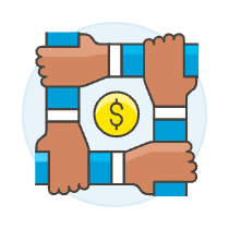 Cooperate Money 2 Illustration from UX Colors Set
