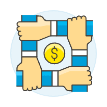 Cooperate Money 3 Illustration from UX Colors Set