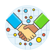Digital Handshake 2 Illustration from UX Colors Set
