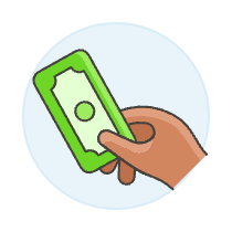 Payment Cash 1 2 Illustration from UX Colors Set