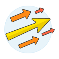 Growth Arrows Illustration from UX Colors Set