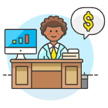 Accountant 3 Illustration from UX Colors Set