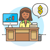 Accountant 4 Illustration from UX Colors Set