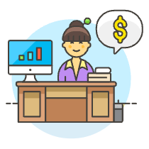 Accountant 6 Illustration from UX Colors Set