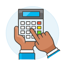 Calculator Hand 2 2 Illustration from UX Colors Set