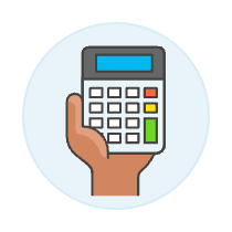 Calculator Hand 3 2 Illustration from UX Colors Set