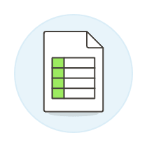 Invoice Spreadsheet 2 Illustration from UX Colors Set