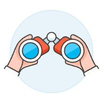 Binoculars Hands Illustration from UX Colors Set