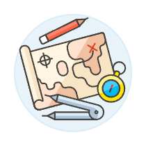 Map Navigation Illustration from UX Colors Set