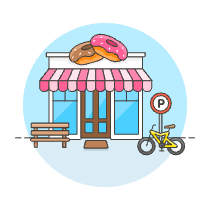 Donut Shop Illustration from UX Colors Set