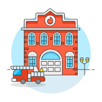Fire Station 1 Illustration from UX Colors Set
