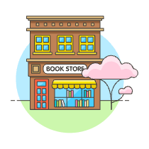 Bookstore Illustration from UX Colors Set